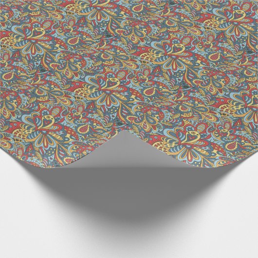 Blumen und Glamour Nahtlose Muster Mode Niedlich Geschenkpapier (Ecke)