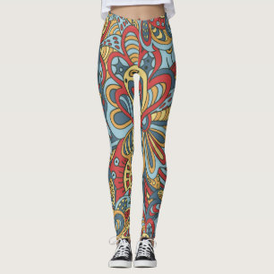 Blumen und Glamour Nahtlose Muster Mode Niedlich Leggings
