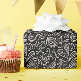 Blumen und Glamour Nahtlose Muster Moderne Niedlic Geschenkpapier