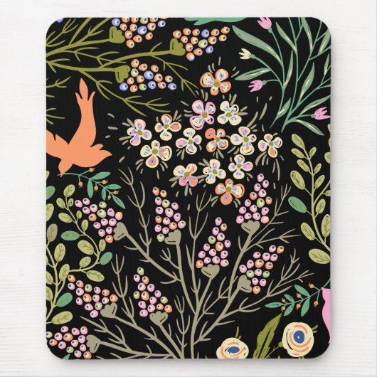 Blumen und Glamour Nahtlose Muster Sommerfarbe Mousepad (Vorne)