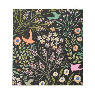 Blumen und Glamour Nahtlose Muster Sommerfarbe Notizblock