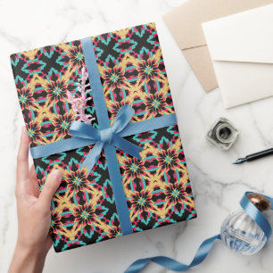 Blumen- und Glamour-nahtloser Mode-Stil süß Geschenkpapier