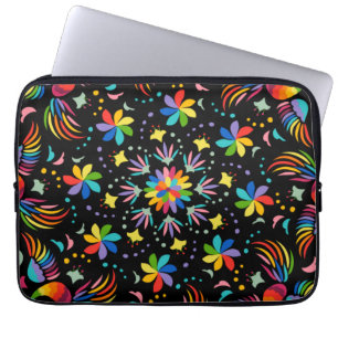 Blumen und Glamour nahtloser Sommer Laptopschutzhülle