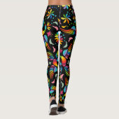 Blumen und Glamour nahtloser Sommer Leggings (Rückseite)