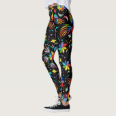Blumen und Glamour nahtloser Sommer Leggings (Links)