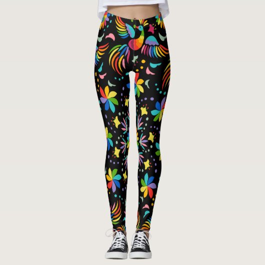 Blumen und Glamour nahtloser Sommer Leggings (Vorderseite)