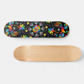 Blumen und Glamour nahtloser Sommer   Skateboard (Horizontal)