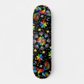 Blumen und Glamour nahtloser Sommer   Skateboard (Vorne)