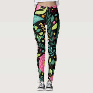 Blumen- und Glamour-nahtloses Muster Cute  Leggings