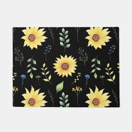 Blumen und Glamour Nahtloses Muster Frühjahr Fußmatte (Vorderseite)
