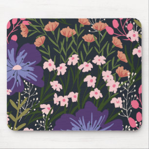 Blumen und Glamour Nahtloses Muster Naturfarbe Mousepad