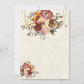 Blumen und Gold Blankofeier Einladung (Vorderseite)