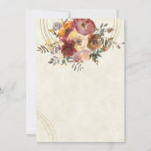 Blumen- und Goldhochzeit im Herbst Einladung (Vorderseite)