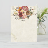 Blumen- und Goldhochzeit im Herbst Einladung (Stehend Vorderseite)