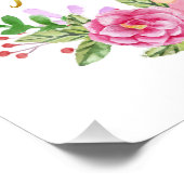 Blumen- und Goldkalligraphie, die ich zitieren kan Fotodruck (Ecke)