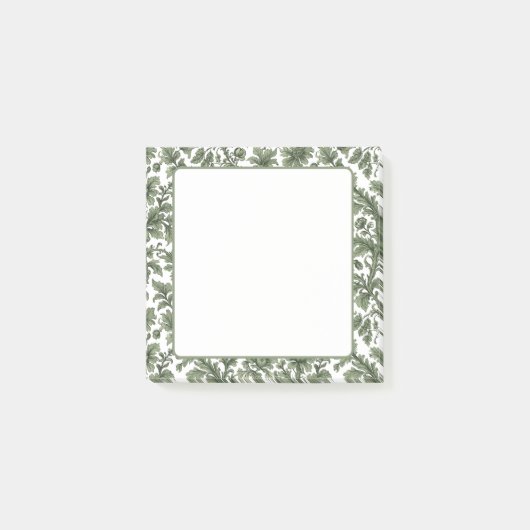 Blumen und grüne Blätter Post-it Klebezettel (Vorderseite)