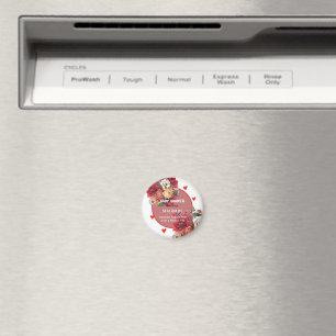 Blumen- und Herz-Baby-Shower-Einladung Magnet