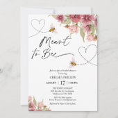 Blumen und Herz sind Brautparty Einladung (Vorderseite)