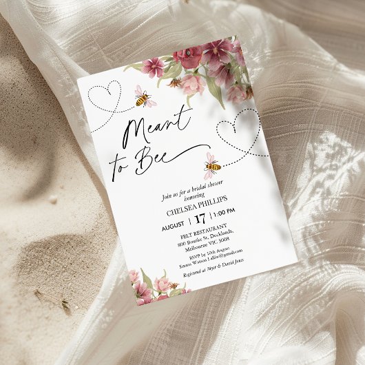 Blumen und Herz sind Brautparty Einladung