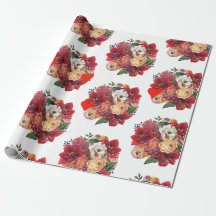 Blumen- und Herzromantisches Florales Design