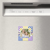 Blumen- und Karo-Fotorahmen Muttertag Magnet (In Situ (Geschirrspüler))