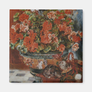 Blumen und Katzen (Fleurs und Chate) Renoir Magnet