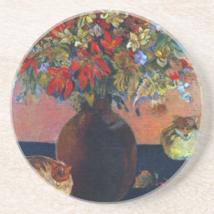 Blumen und Katzen von Paul Gauguin, Vintage Fine A Untersetzer