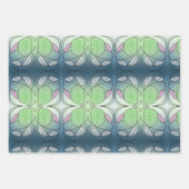 Blumen und Kleidung, blau und braun Geschenkpapier Set (Vorderseite 2)