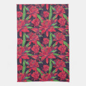 Blumen und Kolibris Geschirrtuch (Vertikal)