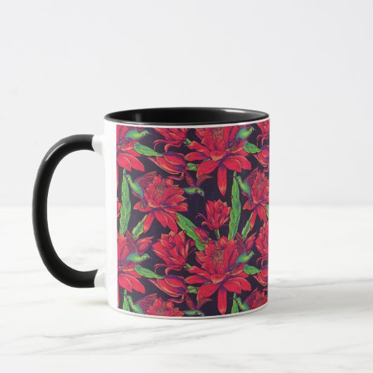 Blumen und Kolibris Tasse (Links)