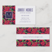 Blumen und Kolibris Visitenkarte (Vorne/Hinten)