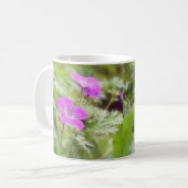 Blumen und Laub - robuste Pelargonie Kaffeetasse (Vorderseite Links)