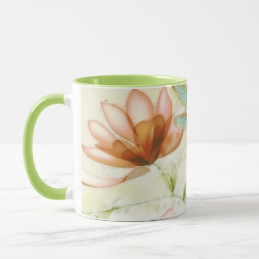 Blumen und Libelle Tasse (Links)