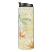 Blumen und Libelle Thermosbecher (Nach rechts gedreht)