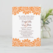 Blumen- und moderne Hochzeits-Einladung Einladung (Stehend Vorderseite)