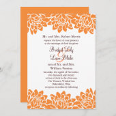 Blumen- und moderne Hochzeits-Einladung Einladung (Vorne/Hinten)