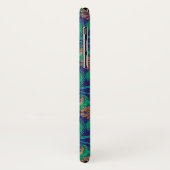 Blumen und Monogramm der Feder-| Case-Mate iPhone Hülle (Hinten/Links)