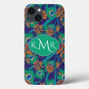 Blumen und Monogramm der Feder-  Case-Mate iPhone Hülle