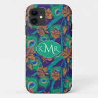 Blumen und Monogramm der Feder-|