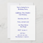 Blumen und Nebel-75. Geburtstag Einladung (Rückseite)