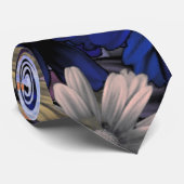 Blumen und Orangen Krawatte (Gerollt)