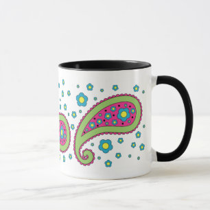Blumen und Paisley-Tasse Tasse