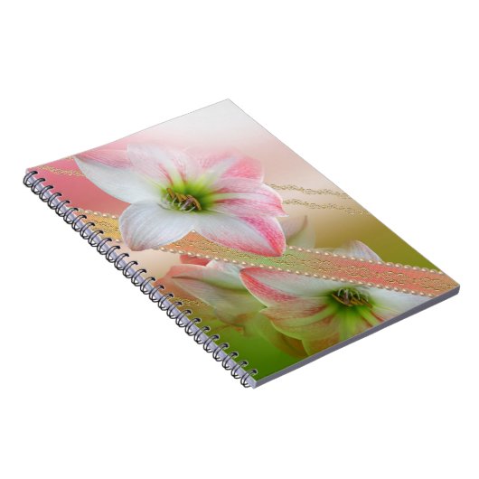 Blumen und Perlen Notizblock (Rechte Seite)