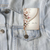 Blumen- und Perlenverzierungen Knopf Button (Insitu)