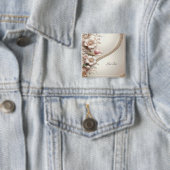 Blumen- und Perlenverzierungen Knopf Button (Beispiel)