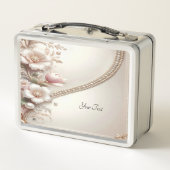 Blumen- und Perlenverzierungen Lunchbox (Rückseite)