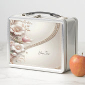 Blumen- und Perlenverzierungen Lunchbox (Beispiel)