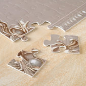 Blumen- und Perlenverzierungen Puzzle (Seite)