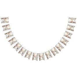 Blumen- und Perlenverzierungen Wimpel Flagge