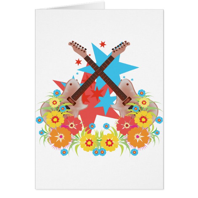 Blumen und rosa Gitarren (Vorne)